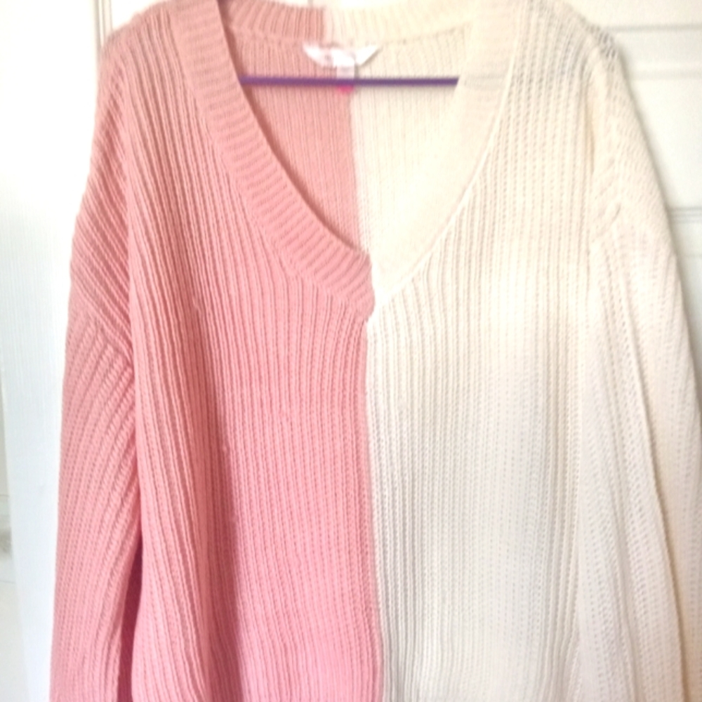 Cable Knit Vee neck sweater.